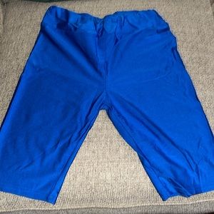 Blue biker shorts